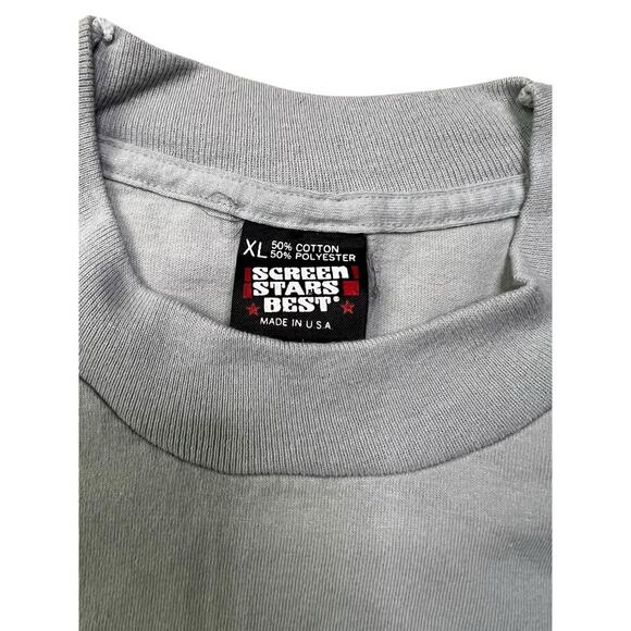 Vintage 80s‎ Silver Dollar Signs Single Stitch T-Shirt - Made in USA - size XL - Picture 4 of 7